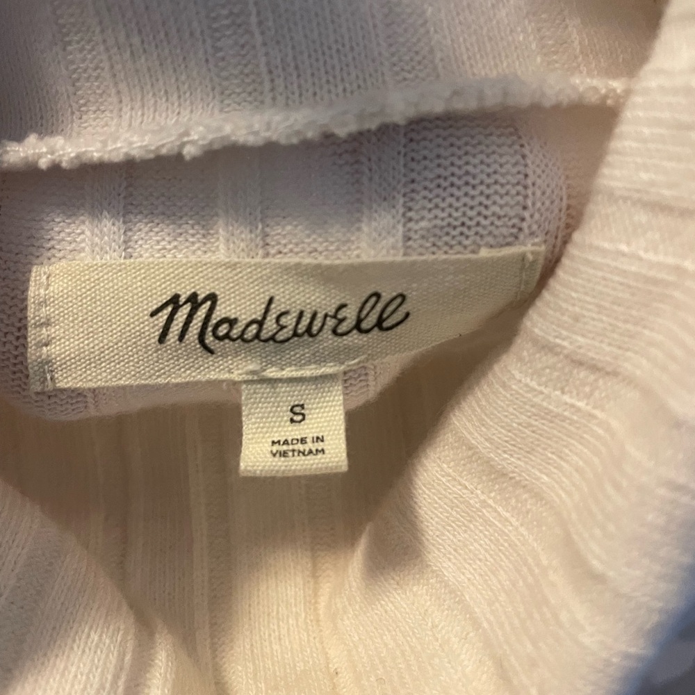 Madewell relaxed high low rib turtleneck size Small - Picture 7 of 7